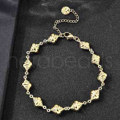 304 Stainless Steel Link Bracelets for Women BJEW-P354-04C-G-1