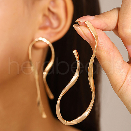 Line Alloy Stud Earrings WG16A82-12-1