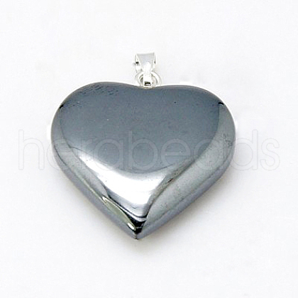 Magnetic Synthetic Hematite Pendants G-E002-3-1