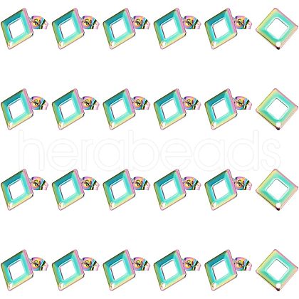 Unicraftale 24Pcs Ion Plating(IP) 304 Stainless Steel Stud Earring Findings STAS-UN0040-06-1