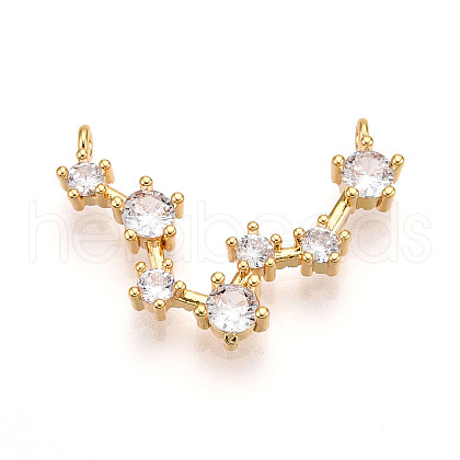 Brass Micro Pave Cubic Zirconia Pendants KK-N261-120H-G-1