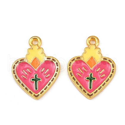 Alloy Enamel Pendants FIND-C068-04G-1