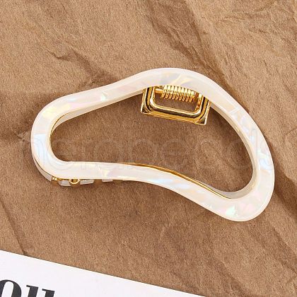 Hollow Cloud Alloy & Cellulose Acetate Claw Hair Clips PW-WGF203F-06-1