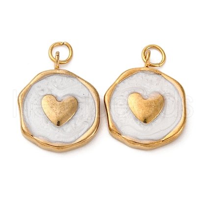 304 Stainless Steel Enamel Pendants STAS-U061-34G-C01-1