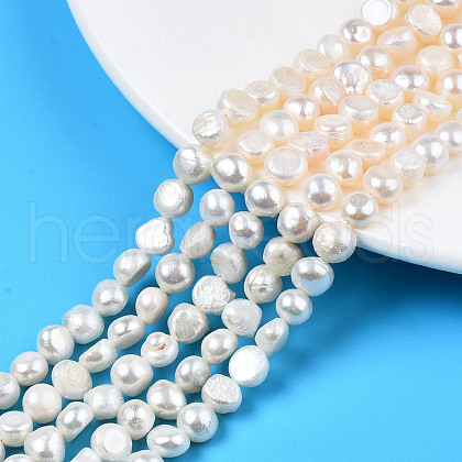 Natural Cultured Freshwater Pearl Beads Strands PEAR-N014-07G-1