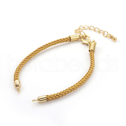 Adjustable Nylon Cord Bracelet Making MAK-F026-B02-G-1