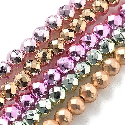 Electroplated Synthetic Non-magnetic Hematite Beads Strands G-B132-B01-01-1