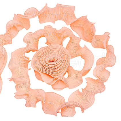 Chiffon Organza Pleated Lace Trim DIY-WH0892-01B-1