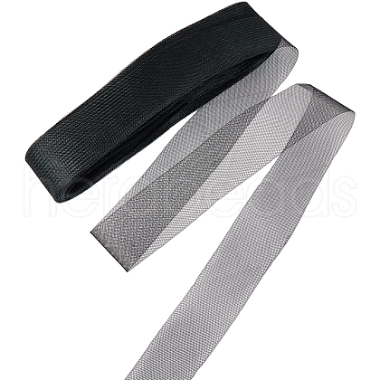 Polyester Elastic Deco Mesh Ribbons OCOR-WH0071-88A-02-1