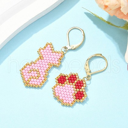 304 Stainless Steel Leverback Earrings for Women EJEW-MZ00406-01-1