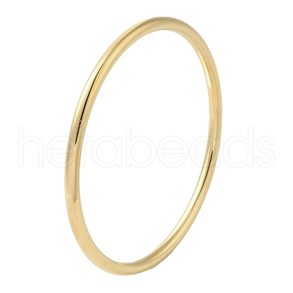 Ion Plating(IP) 304 Stainless Steel Simple Roung Ring Bangles for Women BJEW-F461-01G-G-1