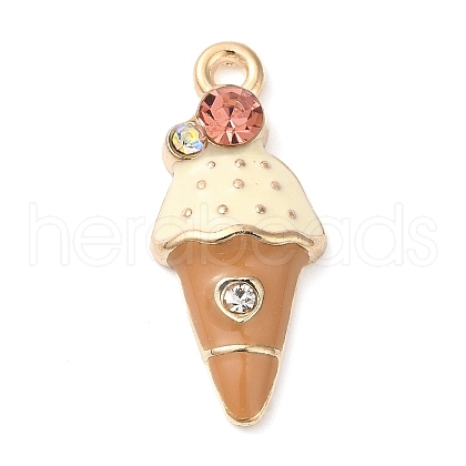 Light Gold Plated Alloy Enamel Pendants ENAM-U001-02B-KCG-1