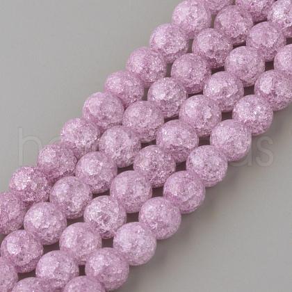 Synthetic Crackle Quartz Beads Strands GLAA-S134-8mm-14-1