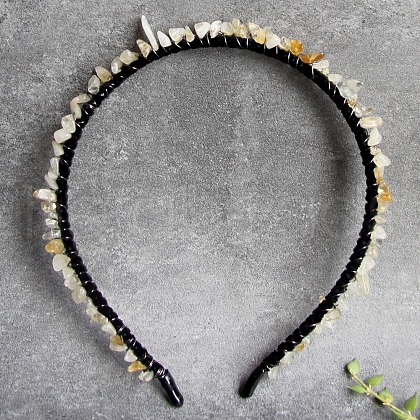 Natural Citrine Hair Bands PW-WG1C09B-13-1
