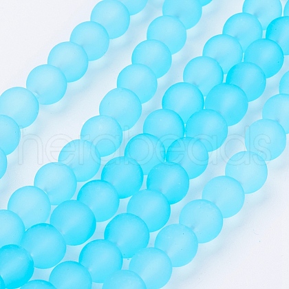 Transparent Glass Bead Strands X-GLAA-S031-8mm-21-1