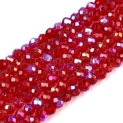 Electroplate Glass Beads Strands EGLA-A044-T2mm-L01-1