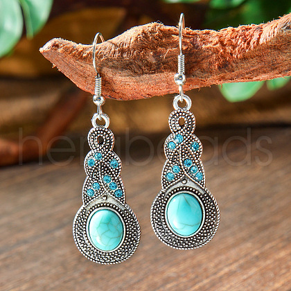 Bohemian Style Alloy Acrylic Dangle Earrings WG0B115-03-1
