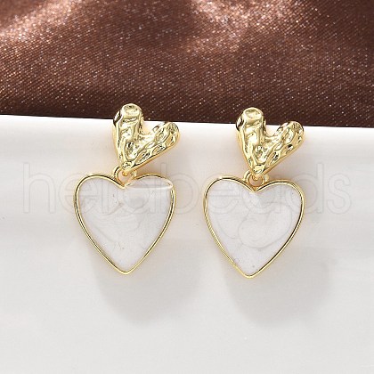 Brass Dangle Stud Earrings EJEW-F359-12G-02-1