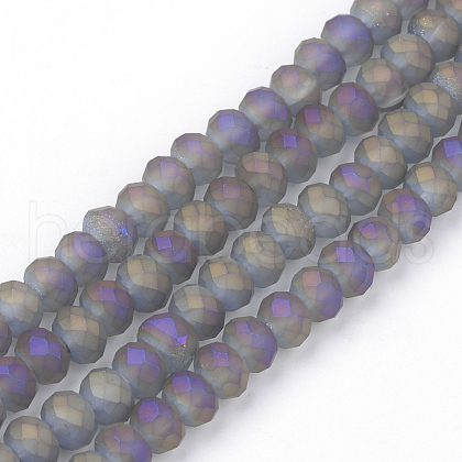 Electroplate Glass Beads Strands EGLA-S141-8mm-03C-1