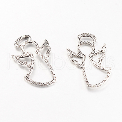 Tibetan Style Alloy Pendants X-TIBEP-Q063-13AS-RS-1