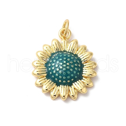 Rack Plating Brass Enamel Pendants KK-Z056-46G-02-1