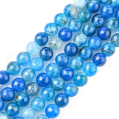 Natural Agate Bead Strands X-G-K166-07F-8mm-06-1