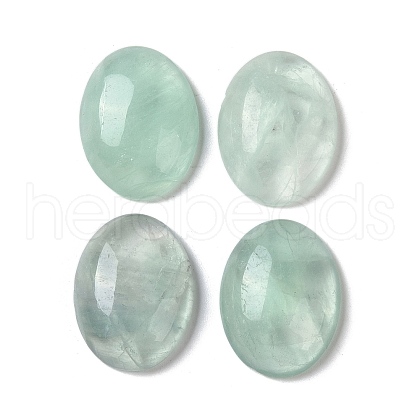 Natural Green Fluorite Cabochons G-B080-01A-33-1