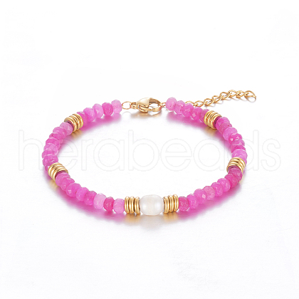 Natural Chalcedony Beaded Bracelets for Women CG6931-12-1