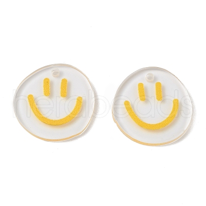 Transparent Printed Acrylic Pendants X-TACR-P005-01F-1
