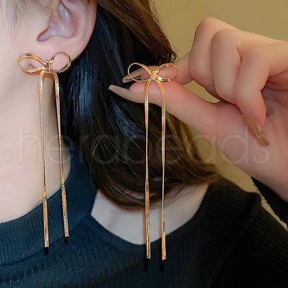 Design Sense Stainless Steel Choker Long Butterfly Stud Earrings JM2359-1-1