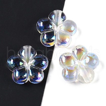 Plating Acrylic Beads OACR-S145-10-1
