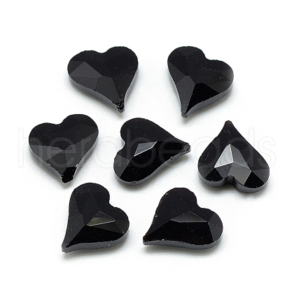 Pointed Back Glass Rhinestone Cabochons RGLA-T031-12x13mm-23-1