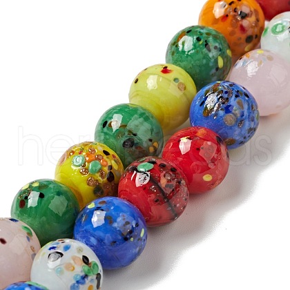Handmade Lampwork Beads Strand LAMP-C008-02D-1
