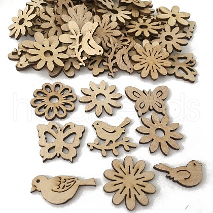 Unfinished Wood Pendant Decorations XMAS-PW0001-168B-1