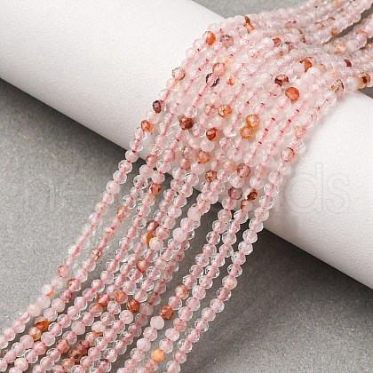 Natural Ferruginous Quartz Beads Strands G-B142-A01-2mm-1