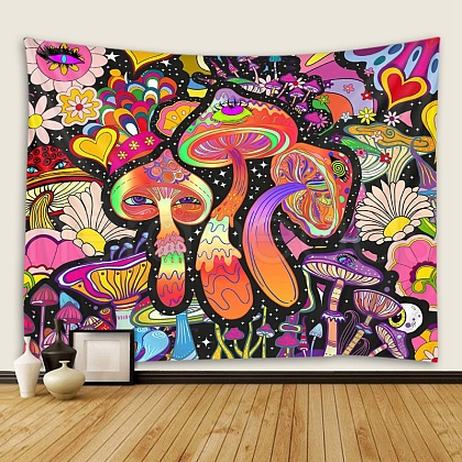 Mushroom Polyester Wall Tapestry MUSH-PW0001-104A-1