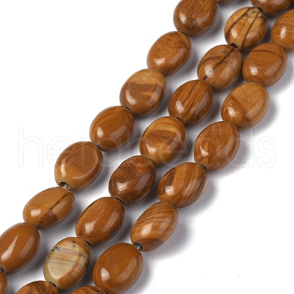Natural Yellow Wood Lace Stone Beads Strands G-Z006-A23-1