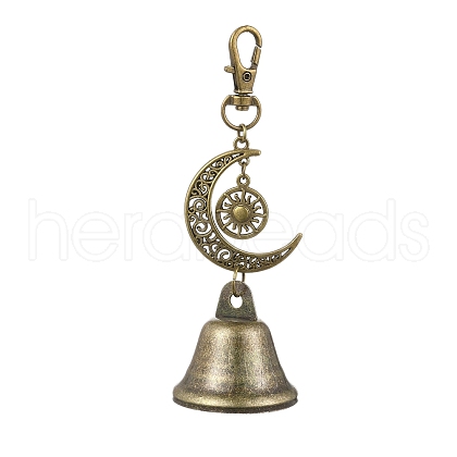 Iron Bell Pendant Decoration HJEW-JM02450-1