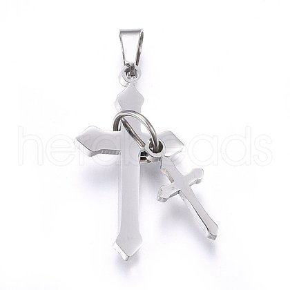 Tarnish Resistant 304 Stainless Steel Pendants STAS-H469-28P-1