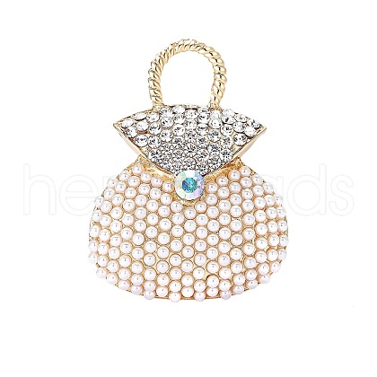Handtasche Alloy Rhinestone Brooches for Backpack Clothes PW-WGA3F7B-01-1