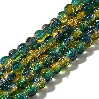 Crackle Glass Beads Strands CCG-C002-8mm-06-1
