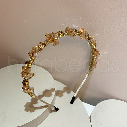 Baroque Crystal Rhinestones Wrapped Alloy Thin Hair Bands PW-WG26241-03-1