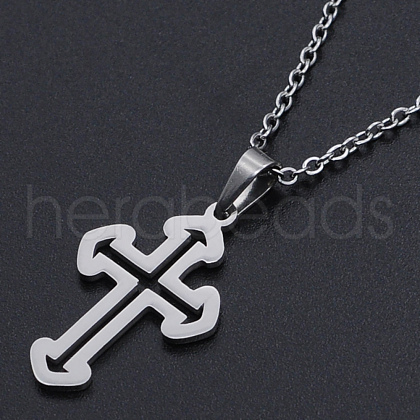 Non-Tarnish 201 Stainless Steel Pendants Necklaces NJEW-S105-JN718-45-1-1