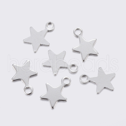 Tarnish Resistant 304 Stainless Steel Charms X-STAS-F159-43P-1
