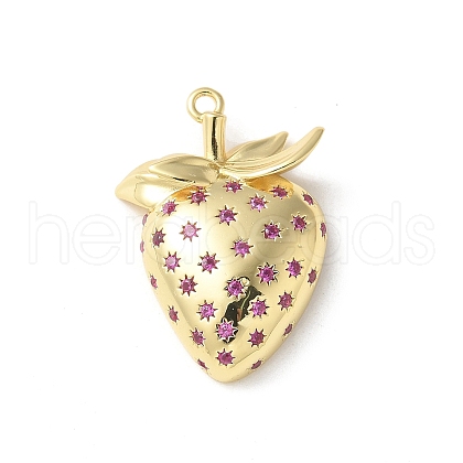 Brass Micro Pave Cubic Zirconia Pendants KK-P290-39G-1