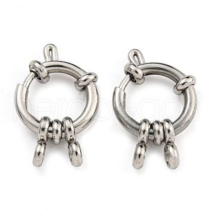 304 Stainless Steel Spring Ring Clasps STAS-G190-17P-D-1
