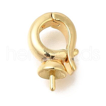 Brass Cup Pearl Peg Bails Pin Pendants KK-K389-142G-1