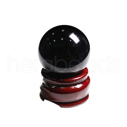 Natural Obsidian Ball Display Decorations G-PW0007-007C-1