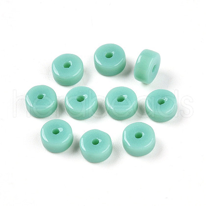 Opaque Solid Color Glass Beads X1-GLAA-N007-6x3mm-A04-1