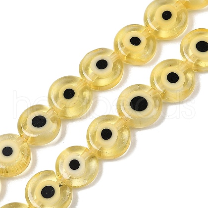 Handmade Evil Eye Lampwork Beads Strands LAMP-G164-10B-05-1
